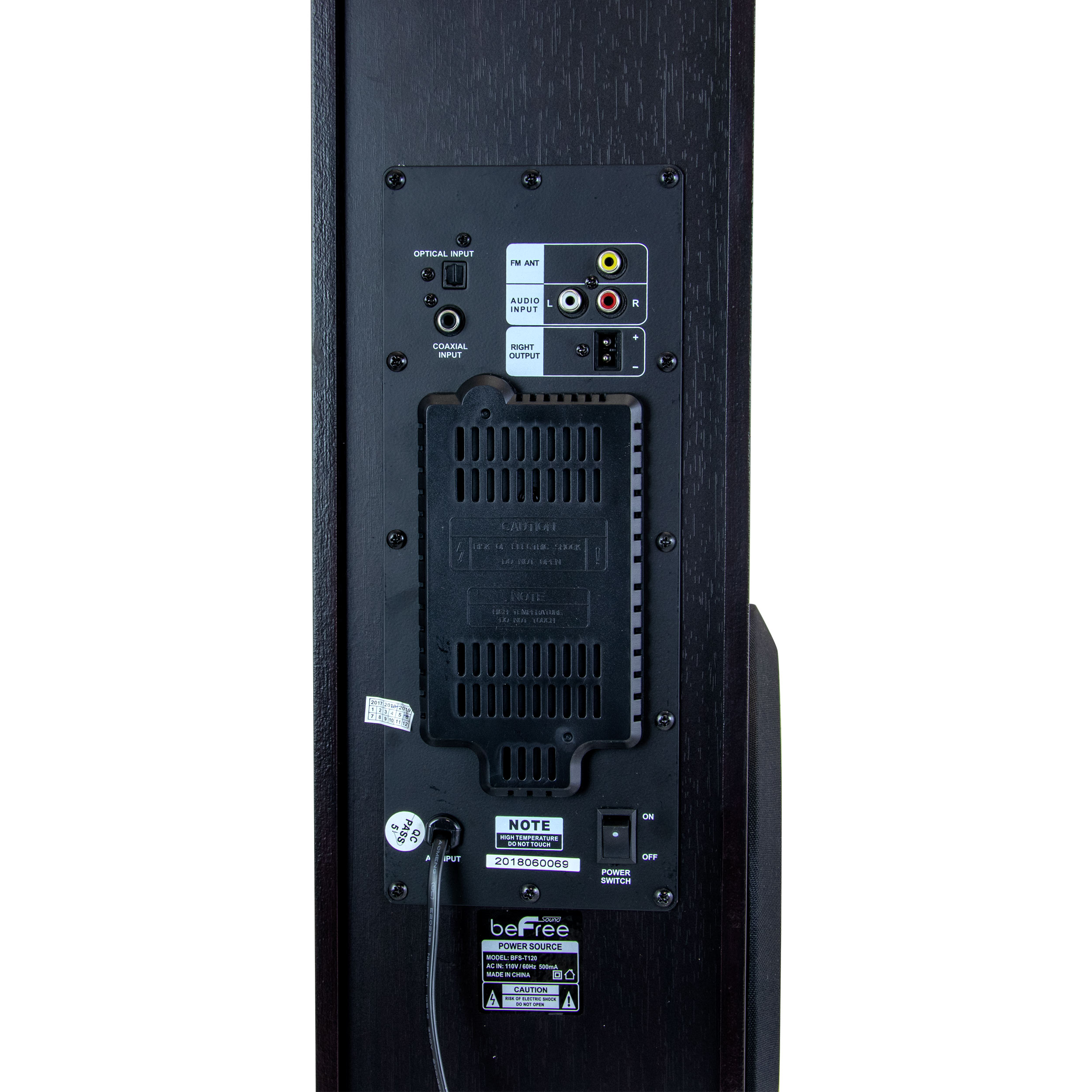 befree sound bluetooth powered tower speaker