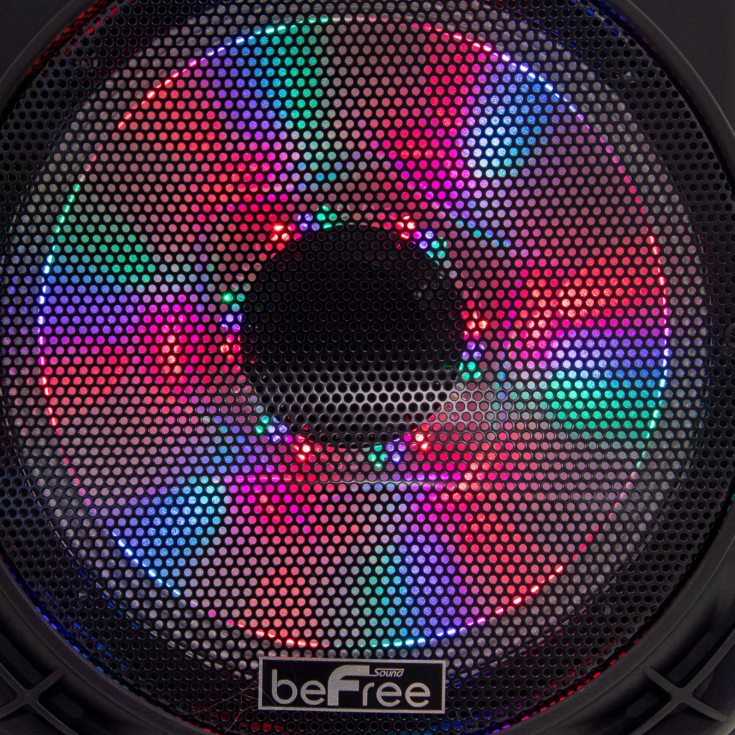 befree sound bluetooth rechargeable party speaker with illuminating woofer