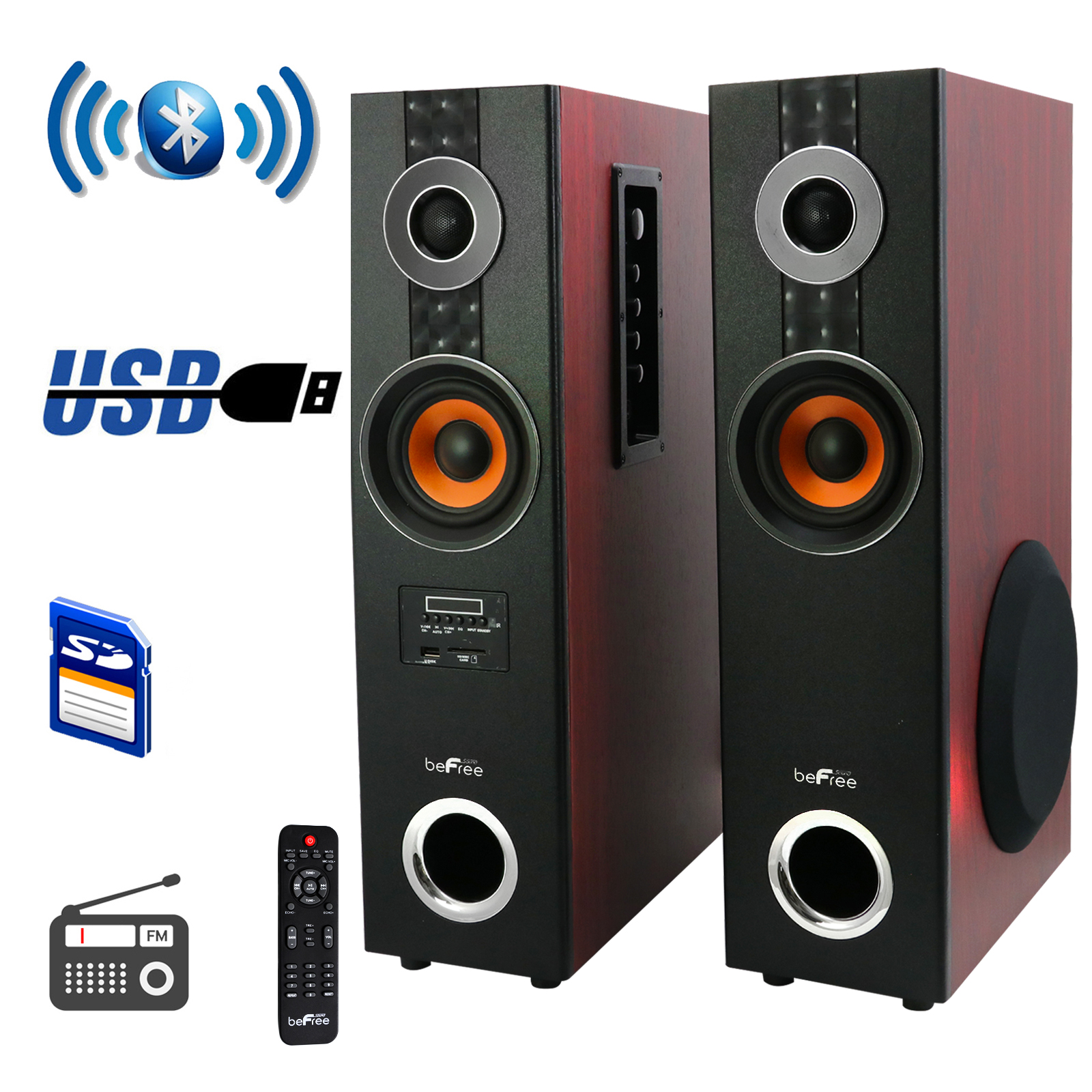 tower speaker system with bluetooth wireless technology